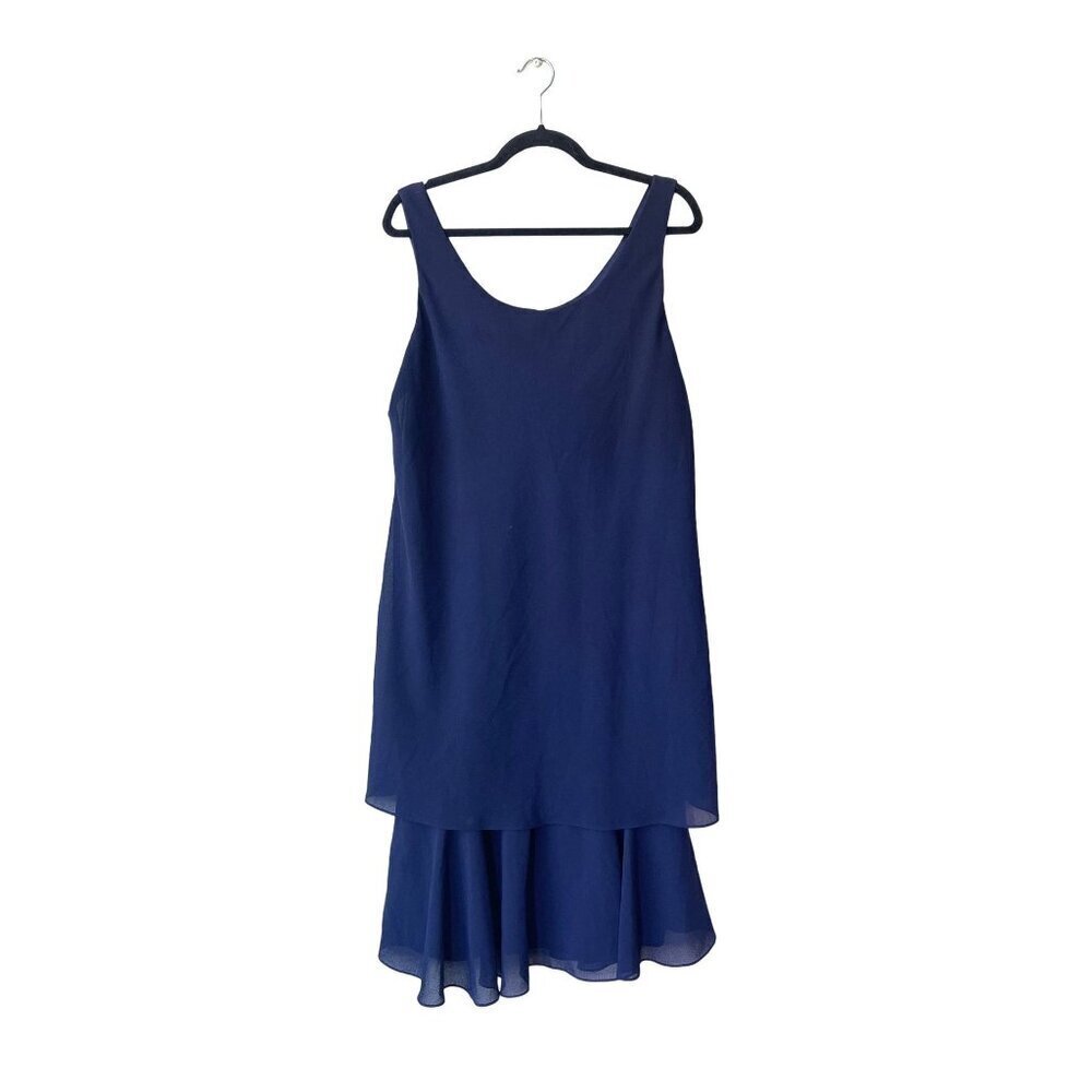 Cattiva New York‎ Dress Size 10 Vintage 80's Midi A-line Crepe Tiered Ruffle